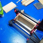Clamping first assembly phase - building The House of Miniatures kit 40011