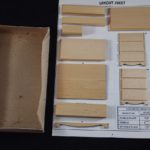 Laying out parts on the layout sheet - building The House of Miniatures kit 40011